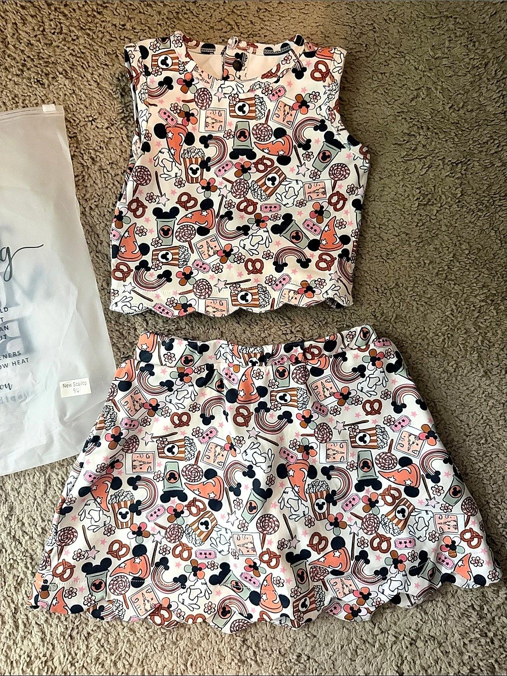 The Magic Box Kids Scallop Set - boho magic Girls 5/6 NWT